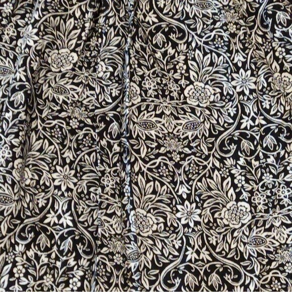 NWT 70's Inspired LCAS Abstract Smoked Bodice Bell Sleeve Dress - Picture 8 of 12